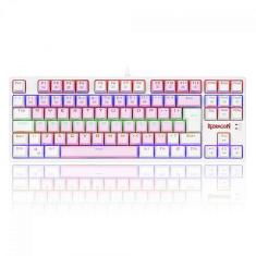 Imagem de Teclado Mecânico Gamer Redragon Daksa Rainbow, Switch Blue Removíveis, ABNT2, Pink/White