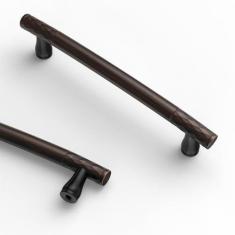 Imagem de Asidrama Pacote com 10 puxadores de armário de cozinha de bronze polido a óleo, 5 polegadas (128 mm), puxadores de armário de cozinha para puxadores de gaveta de armário