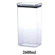 Imagem de Pote Hermético Retangular Empilhável 2600ml para armazenamento de alim