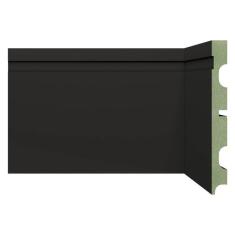 Imagem de Rodapé MDF 1502 Resistente a Umidade Black Moldufama 15mmx15cm Metro Linear - caixa com 2,4 m
