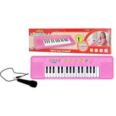Imagem de Teclado Piano Infantil Rosa 32 Teclas Com Microfone Vários Tipos De So