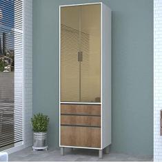 Imagem de Paneleiro Torre Duplo 2 portas 3 gavetas Línea Luciane Avelã