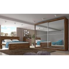 Imagem de Roupeiro Verona Plus 2 Portas Espelhado Brauna