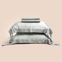 Imagem de Jogo De Cama Queen Altenburg Haus Seda Mulberry Cinza