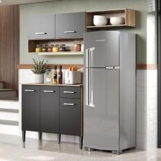 Imagem de Armário Cozinha Compacta Arizona Tiny Carvalho/preto Carraro