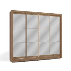 Imagem de Guarda-roupa casal com 4 espelhos rye 4 pt 4 gv nogueira