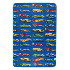 Imagem de Tapete Infantil Recreio Hot Wheels Azul 1,2x1,8m