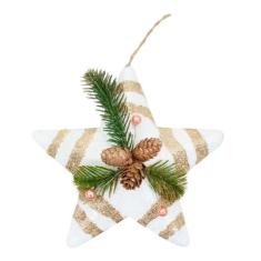 Imagem de Enfeite Árvore Natal Pendente Natalino Estrela De Natal 28cm