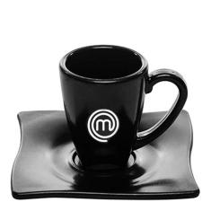 Imagem de Xícara Café Com Pires Masterchef Vemplast 80Ml Preto