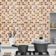 Imagem de Papel De Parede Pastilha Vidro Tons Claro Adesivo Lavavel