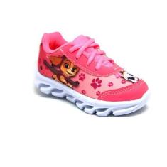 Imagem de Tênis Infantil Menina Patrulha Canina Pink Luz Led Barato - Pé Leve