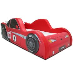 Imagem de Cama Carro Z4 Solteiro Totalmente Estofada - Cor Vermelha Tamanho:solteiro