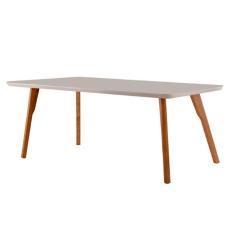 Imagem de Mesa para Sala de Jantar Malta 160cm Madeira Com Vidro Moderna Mobília