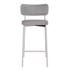 Imagem de Banqueta Alloa Fixa com 4 Pés 50 X 44,7 X 163,5cm com 1 Unidade Cinza Claro/Branco Epoxi