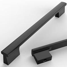 Imagem de Asidrama Pacote com 20 puxadores de armário de cozinha preto fosco de 160 mm, puxadores de armário de cozinha para puxadores de gaveta de armário