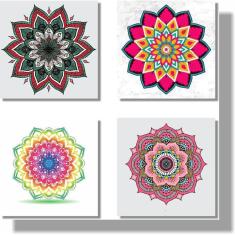 Imagem de Quadros Decorativos Mandala para Sala 4 peças