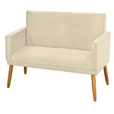 Imagem de Poltrona Namoradeira Nina 2 Lugares Suede Bege