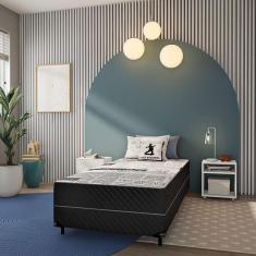 Imagem de Cama Box Solteiro Conjugada Verona D28 Ortopédico Preta