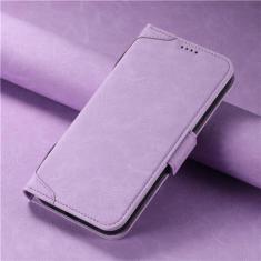 Imagem de Capa de telefone carteira de couro para iphone 12 13 14 15 pro max plus 15plus 14pro com capa de suporte de cartão flip, roxo, para iphone 14plus