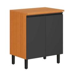 Imagem de Balcão de Cozinha 2 Portas Cinamomo e Grafite Namur - Itatiaia