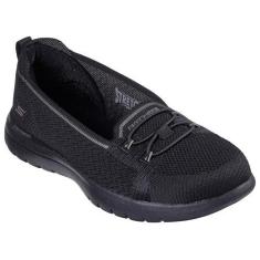 Imagem de Skechers Mocassim feminino flexível Logan, Preto/preto, 34