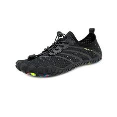 Imagem de Legou Sapatos respiráveis de tamanho grande, sapatos de cinco dedos, sapatos de praia de verão secagem rápida Preto 34.5