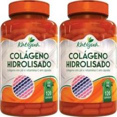 Imagem de Kit 2 Colágeno Hidrolisado Com Vitamina C 120 Cápsulas Katigua