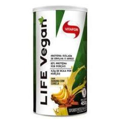 Proteina Vegana Life Vegan Sabor Banana Vitafor 450g