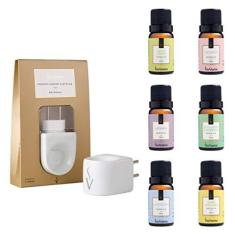 Imagem de Kit Aromatizador Elétrico Difusor e 6 Essências Sortidas Via Aroma 10ml