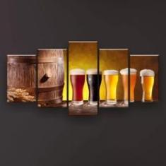 Imagem de Quadro Decorativo Barril Cerveja Chopp 129x61 Sala Quarto