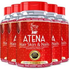 Imagem de 5X Atena Vitamina Para Unhas Fracas E Reduz Queda De Cabelo - Hf Suple