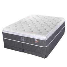 Imagem de Conjunto Cama Box+ Colchão Queen Size Mola ENSACADA General Hiper Soft