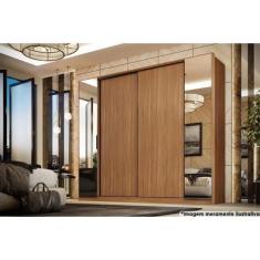Imagem de Guarda Roupa Casal 4 Portas c/ 2 Espelhos Laredo Amendola/Nude Prime T