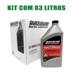 Imagem de Óleo TCW3 Quicksilver 2 Tempos Motor de Popa Kit Com 3 Lts - Mercury