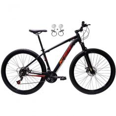 Imagem de Bicicleta Aro 29 Ksw Xlt 24v Freios Disco Hidráulicos Garfo Suspensão - Preto/vermelho/laranja Tam.17