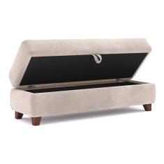Imagem de Recamier Calçadeira Bella 120cm Suede Bege- Clique Decorações