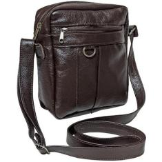 Imagem de Bolsa Transversal Shoulder Bag Em Couro Legitimo Fechamento Ziper - Ar