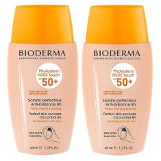 Imagem de Bioderma Photoderm Nude Touch Kit com 2 Unidades – Protetor Solar com Cor FPS50+ - Muito Claro 40ml-Unissex