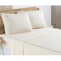 Imagem de Lençol Casal Queen 100% Algodao 4 Peças Percal 200 Fios Liana - Bia En