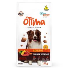 Imagem de Ração Seca Óttima Carne e Vegetais para Cães Adultos - 15 Kg