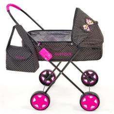 Imagem de Carrinho De Boneca Infantil Milano Xikitinha Alive Preto Bol - Oliveir
