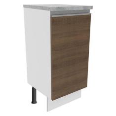 Imagem de Balcão Armário De Cozinha 35 Cm 1 Porta Branco/Rustic Glamy Madesa