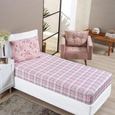 Imagem de Jogo De Lençol Solteiro Joy Malha 100% Algodão Estampado 2 Peças - Bia