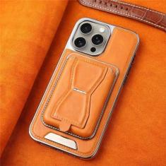 Imagem de Capa de telefone com suporte de carteira de couro para iphone 13 12 14 15 Pro Max 15Plus Suporte de cartão de telefone Capa de couro para iphone 13 14 15 ProMax, marrom, para iPhone 15 ProMa