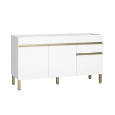 Imagem de Balcão de Cozinha para Pia 150 Cm Line 3 Portas 1 Gaveta Supremo - Kits Paraná