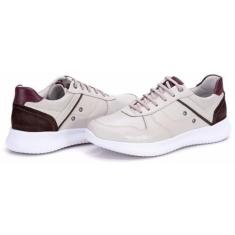 Imagem de Tênis Sapatênis Couro Legítimo Confortável Macio Jvmarc 3023 - Ranster