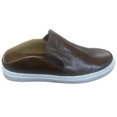 Imagem de Tênis Mule Slip-On Unisex Couro Casual Masculino Feminino - Chacal, Ma
