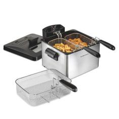 Imagem de Fritadeira elétrica Hamilton Beach Triple Basket 4,5L 1800W