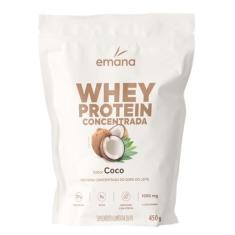Imagem de Emana Suplemento Alimentar em Pó Whey Protein Adoçado com Stevia Sabor Coco - 450g
