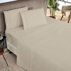 Imagem de Jogo de Cama Queen Percale 200 Fios Ponto Palito Elegance 04 Peças - B